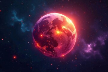 Mysterious glowing orb floating in space , cosmic, nebulae