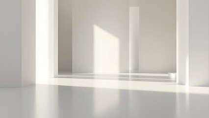 White abstract architecture background, 3d rendering.