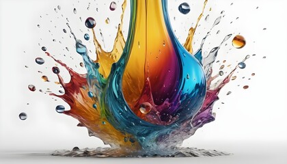 Fresh water splash isolated background