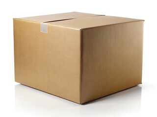 Empty Cardboard Box Isolated on White Background - High Resolution Stock Photo