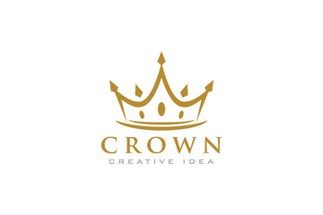 Creative Crown Concept Logo Design Template
