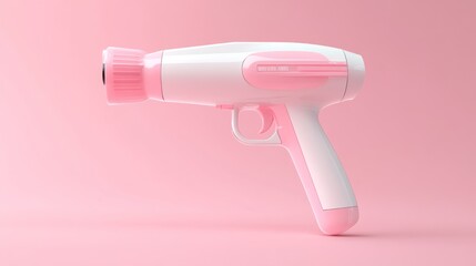 Fototapeta premium Pink Pistol Hair Dryer: A Futuristic Beauty Gadget