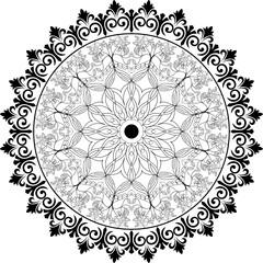 Mandala flower shape, vector design decorate for background