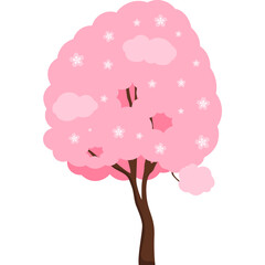 Cherry Blossom Tree Illustration