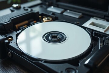 Blank CD in a Vintage Digital Audio Player