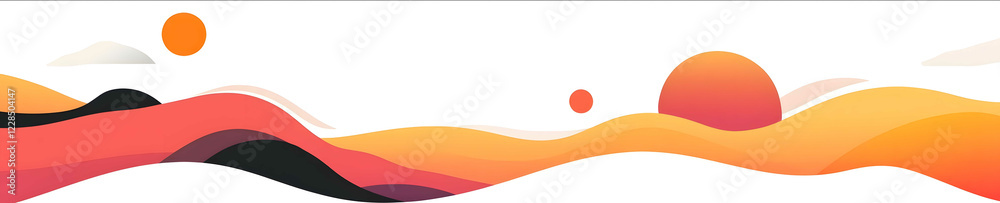 Fototapete a flat minimalist style vector illustration with a flat design simple shapes simple details bright c
