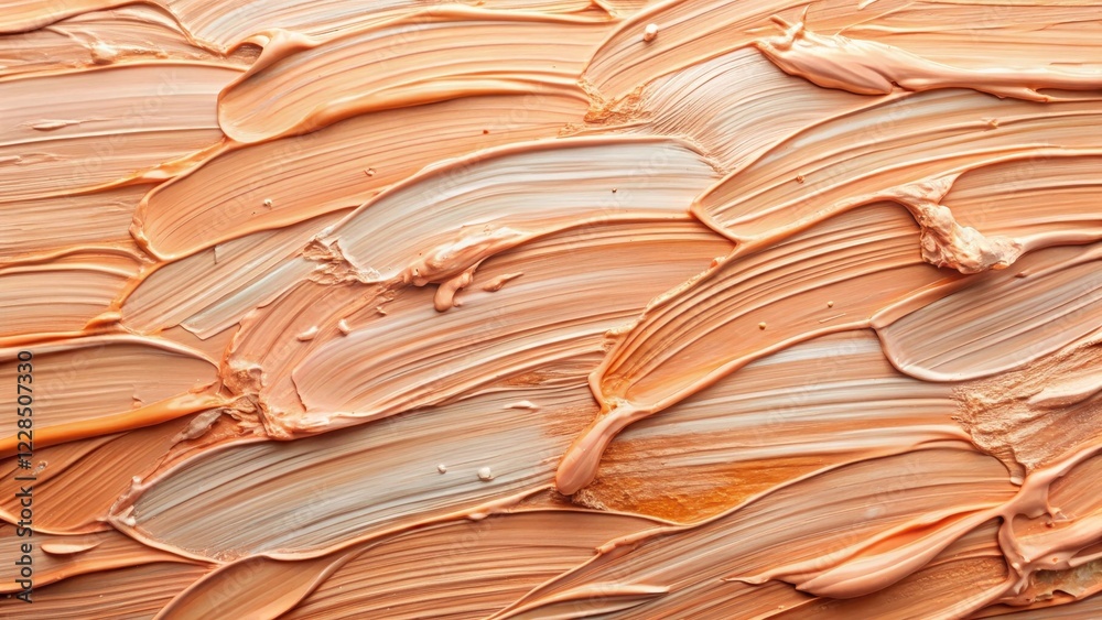 Canvas Prints abstract peach and cream swirl paint texture an artistic background image of layered, textured brush