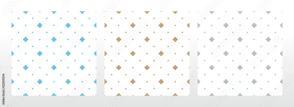 Poster collection of flower geometric patterns. seamless vector backgrounds. colored ornaments. ornament fo