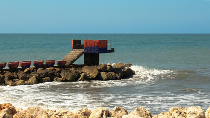 Playa mirador Cartagena de indias Colombia mar