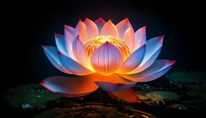 lotus flower blooming in complete 