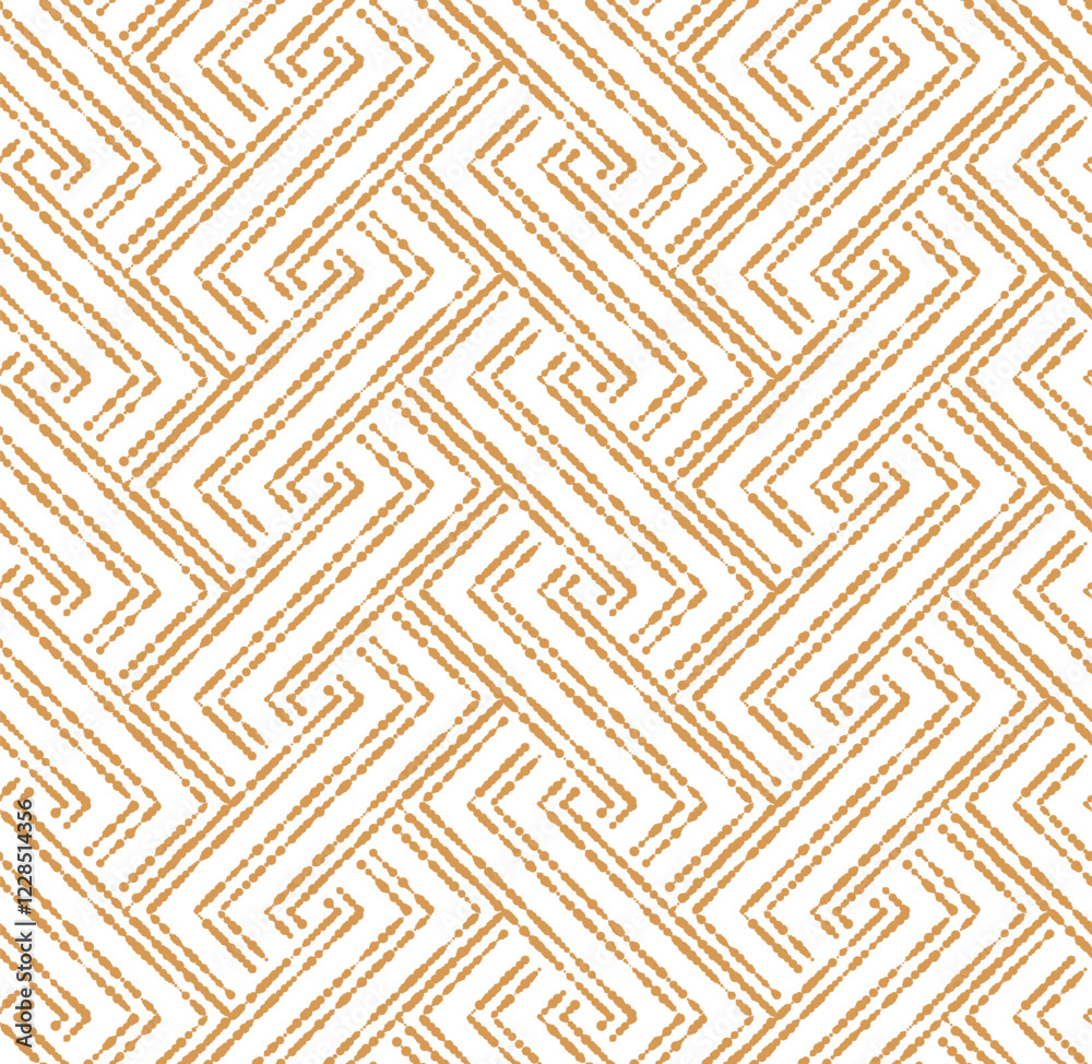 Poster Abstract geometric pattern. A seamless vector background. White and golden ornament. Graphic modern pattern. Simple lattice graphic design