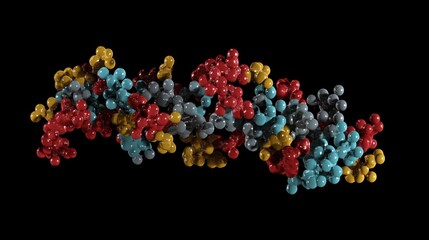 3D Model of a Colorful Protein Structure