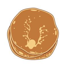 Heap of prepared pancakes