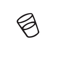 Drinking Water hydration doodle illustration 