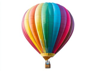Naklejka premium Colorful hot air balloon isolated on white background.