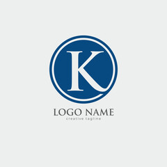 letter logo, k letter, law, justice, law office logo template