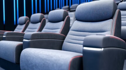 Modern Cinema Seats in a Stylish Movie Theater Environment