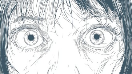 Obraz premium Intense Close-Up of Eyes Conveying Emotion and Vulnerability