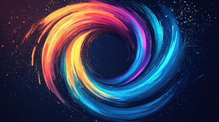 Colorful Swirling Abstract Background with Bright Vibrant Tones