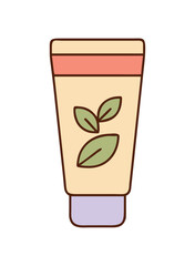 Herbal hand cream organic skincare icon