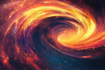 vibrant fluid art swirls iridescent metallic paint cosmic abstract background