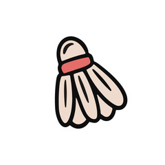 Shuttlecock Hand-drawn doodle sports and fitness equipment
