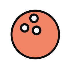 Fototapeta premium Bowling Ball Hand-drawn doodle sports and fitness equipment