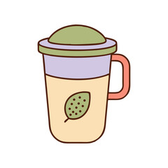 Infuser tea mug herbal detox drink icon