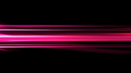 Abstract Pink Light Streaks on Black Background
