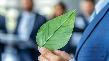 A corporate team developing a strategy for investing in green technologies
