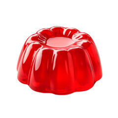 Red strawberry jelly, isolated on transparent background, PNG, cutout
