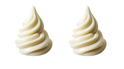 Mayonnaise Drops Isolated on a Transparent Background Generative AI