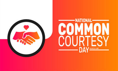 National Common Courtesy Day. This holiday-themed design is perfect for backgrounds, banners, greeting cards, 
posters with text inscription, and social media posts. Vector illustration.