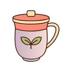 Herbal infusion cup organic healthy drink icon
