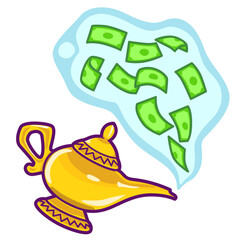 money lamp cartoon clipart