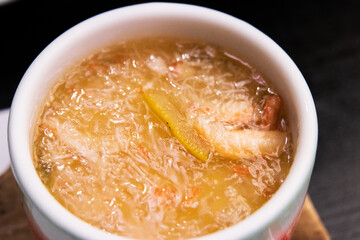 Chawanmushi: Japanese Steamed Egg Custard with Crab Meat