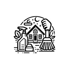 house cleaning logo