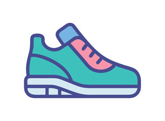 Running shoes sport footwear fitness icon