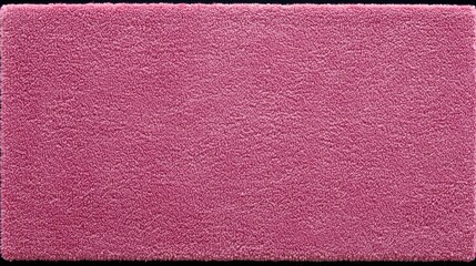 Fototapeta premium Closeup of a soft pink rug on black background, study in texture and minimalist interior design