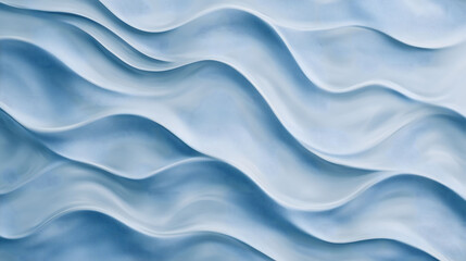 Obraz premium Gentle Waves Flow Gracefully Across a Serene Blue Background Creating a Calming Visual Experience. Generative AI