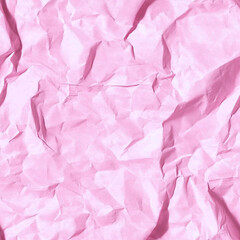 Crumpled pastel pink paper texture offering seamless and versatile backgrounds for creative projects and designs