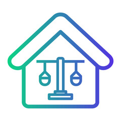 courthouse Line Gradient Icon