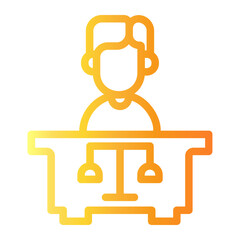 professions Line Gradient Icon