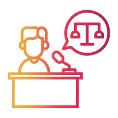 professions Line Gradient Icon