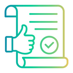 agreement Line Gradient Icon