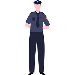 flat illustration character policeman