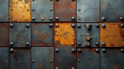 Fototapeta premium Rustic Metal Wall Texture: Industrial Design Background