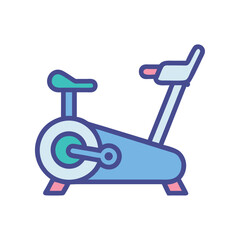 Stationary bike gym fitness cardio workout icon