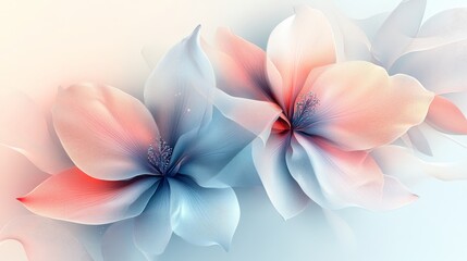 Fototapeta premium Delicate Pastel Flowers Artistic Render