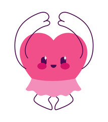 cute Heart dancing Illustration